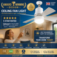 ❄️2-in-1 Portable Ceiling Fan & Light With Remote Control