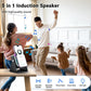 🔥 50% DE DESCUENTO 🔥🎵 Bocina Bluetooth 5 en 1 con Carga por Inducción y Soporte Ajustable para Celular