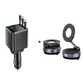 🚗 Fast Charging 7-in-1 Retractable Fast Car Charger with Voltage Display – USB-C For Android&Lighting For APPLE