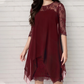 ⏰2026 VENTA DE VERANO – ¡50% DE DESCUENTO! 🔥Vestido Elegante con Encaje y Dobladillo Asimétrico para Mujer