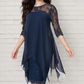 ⏰2026 VENTA DE VERANO – ¡50% DE DESCUENTO! 🔥Vestido Elegante con Encaje y Dobladillo Asimétrico para Mujer