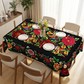 🔥 50% DE DESCUENTO 🔥 Mantel Floral Mexicano con Borde Esconjado – Elegancia y Tradición en tu Mesa 🌸🌿