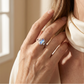 ✨ 1+1 gratis 🔥 Anillo geométrico ovalado decorado con circonita 💍