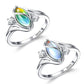✨ 1+1 gratis 🔥 Anillo geométrico ovalado decorado con circonita 💍
