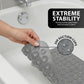 Alfombrilla de baño ZENO 100 x 40 cm | Antideslizante y antimohos | 200 ventosas con orificios de drenaje | Goma grande | Lavable a máquina y durader