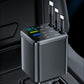 🚗 Fast Charging 7-in-1 Retractable Fast Car Charger with Voltage Display – USB-C For Android&Lighting For APPLE