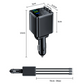 🚗 Fast Charging 7-in-1 Retractable Fast Car Charger with Voltage Display – USB-C For Android&Lighting For APPLE