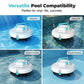 Poolroboter Akku, Akkulaufzeit 130 Minuten, maximale Neigung 18 °, Selbstparken, kabelloser automatischer Poolreiniger, Poolreinigungsroboter, geeignet für flache Pools bis 100 m ²