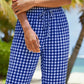 Letnie damskie spodnie capri w kratę