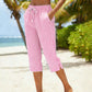 Letnie damskie spodnie capri w kratę
