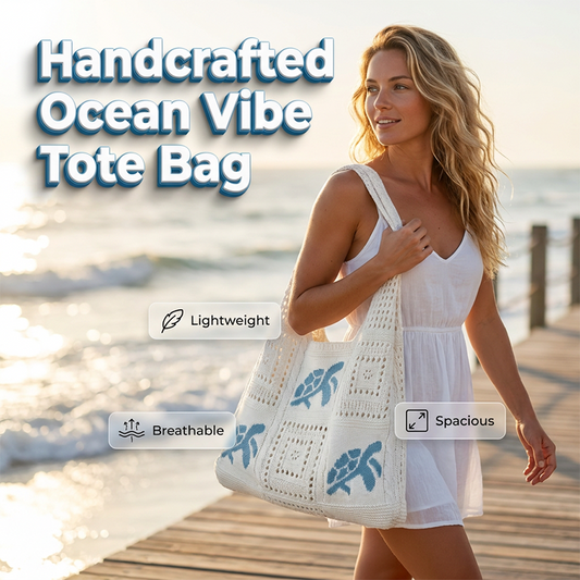 📢📢50% OFF !! ⏰Turtle Pattern Crochet Tote Bag