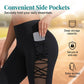 🧘‍♀️ Leggings de yoga para mujer con efecto push-up y paneles de malla – Cintura alta con control de abdomen | Elasticidad en 4 direcciones | Bolsillos laterales | Pantalones capri de entrenamiento a prueba de sentadillas 💨
