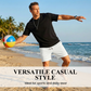 Shorts Casuales de Punto Waffle para Hombre con Cordón