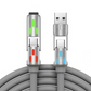 Cable de Carga Rápida Universal RGB 4 en 1 con Luces LED