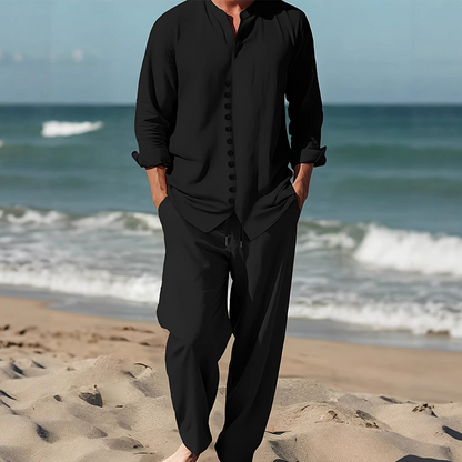 🎉 Oferta 2026 — ¡Más de 56,000 Vendidos! 👔 Conjunto Casual Minimalista de Camisa y Pantalón para Hombre 🩳