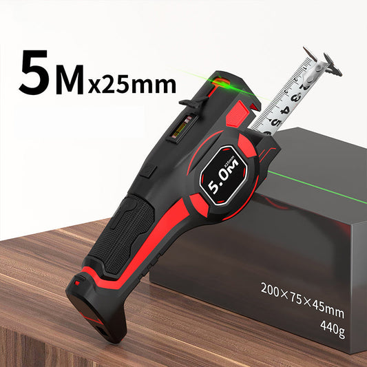 Cinta métrica 2 en 1 con guía láser