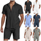 Conjunto de 2 Piezas Casual y Transpirable de Verano para Hombre