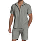 Conjunto de 2 Piezas Casual y Transpirable de Verano para Hombre
