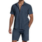 Conjunto de 2 Piezas Casual y Transpirable de Verano para Hombre