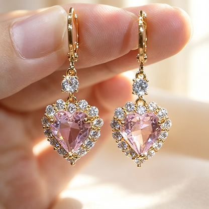📢📢¡40% DE DESCUENTO! ⏰ Pendientes brillantes en forma de corazón