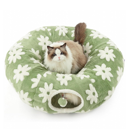 Cama túnel lavable para gatos de interior