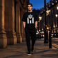 Camiseta estampada de manga corta transpirable para hombre