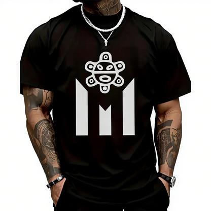 Camiseta estampada de manga corta transpirable para hombre
